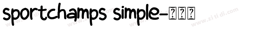 sportchamps simple字体转换
